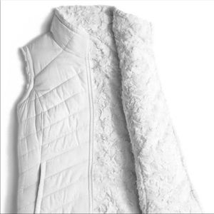 North Face Reversible White Vest